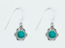 Silver Earring Round Turquoise