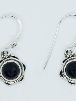 Silver Earring Round Amethyst
