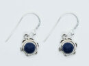 Silver Earring Round Lapis