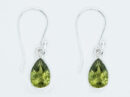 Silver Earring Cut  Peridot