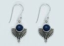 Silver Earring Pointed Lapis
