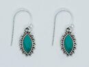 Silver Earring MRQ Turquoise