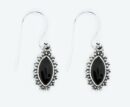 Silver Earring MRQ Garnet
