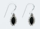 Silver Earring MRQ Onyx