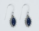 Silver Earring MRQ Lapis