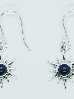 Silver Earring Star Lapis