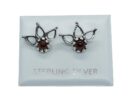 Silver Stud Crown Garnet