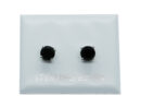 Silver Stud Round Cut Onyx