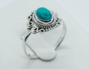 Silver Ring Oval Turquoise