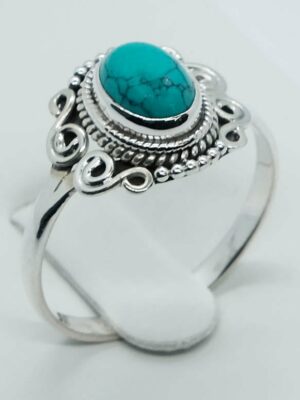 Silver Ring Oval Turquoise