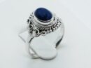 Silver Ring Oval Lapis