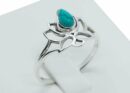 Silver Ring MRQ Cut Turquoise