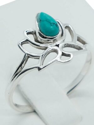 Silver Ring MRQ Cut Turquoise