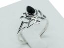 Silver Ring Black Onyx 4x6
