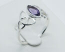 Silver Ring MRQ Cut Amethyst