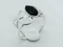 Silver Ring NRQ Cut Onyx