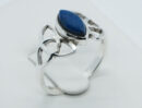 Silver Ring MRQ Cut Lapis
