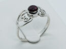 Silver Ring Hearts Amethyst