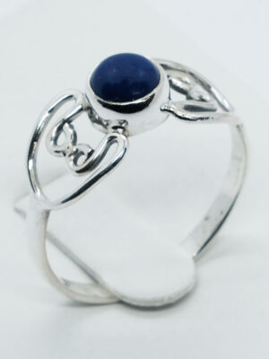 Silver Ring Hearts Lapis