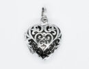 Silver Locket Heart Filigree