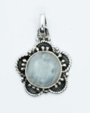 Silver Pendant Round Moonstone
