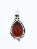 Silver Pendant Carnelian 2cm