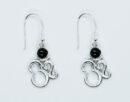 Silver Earring Om Onyx