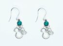 Silver Earring Om Turquiose