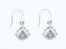 Silver Earring Pear Moonstone