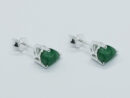 Silver Stud Cut Emerald