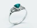 Silver Ring Heart Turquoise