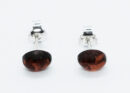 Silver Amber Stud Round 0.8g