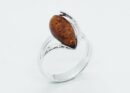 Silver Amber Ring Drop 3.25g