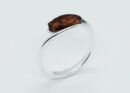 Silver Amber Ring Oval 3.2g
