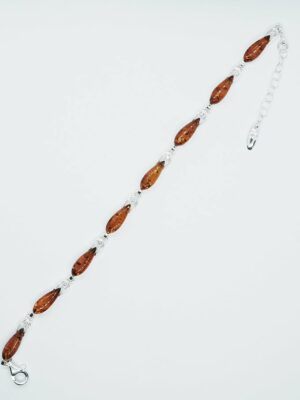Silver Amber Bracelet Links