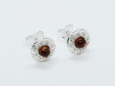 Silver Amber Stud Circle 1.5g