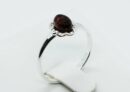 Silver Amber Ring Flower 1.7g