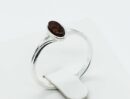 Silver Amber Ring Oval 2.1g