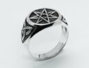Silver Ring Heptagram Star