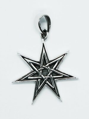 Silver Pendant Heptagram Star