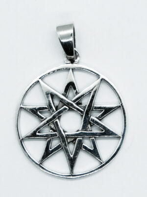 Silver Pendant Decagram Star