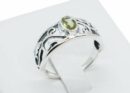 Silver Ring Oval Cut Peridot