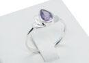 Silver Ring Cut Amethyst Lotus