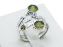 Silver Ring Cut Peridot