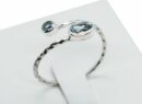 Silver Ring Twist Cut Topaz