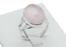 Silver Ring Large Rose Quartz