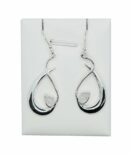 Silver Earring Rainbow Drop