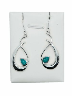 Silver Earring Turquoise Drop