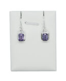 Silver Earring Octagon Am