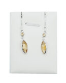 Silver Earring MRQ Citrine